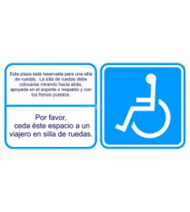 Indicativos PMR "Silla de Ruedas Lado Derecho a Contramarcha"