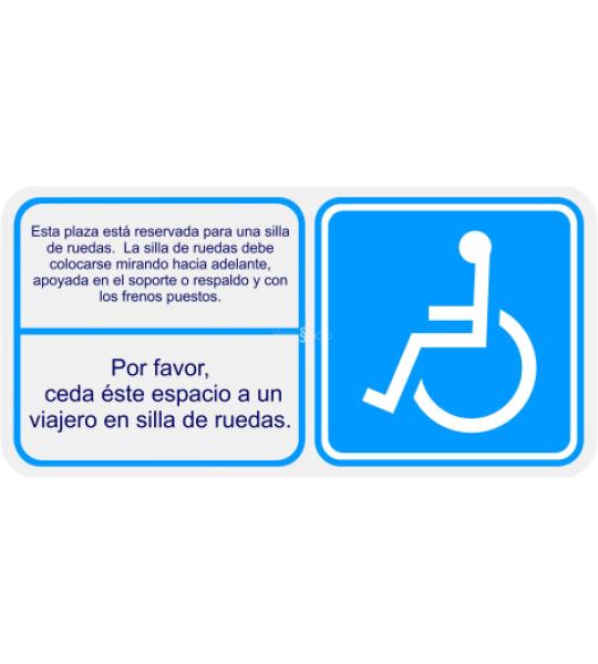 Indicativos PMR "Silla de Ruedas Lado Derecho"