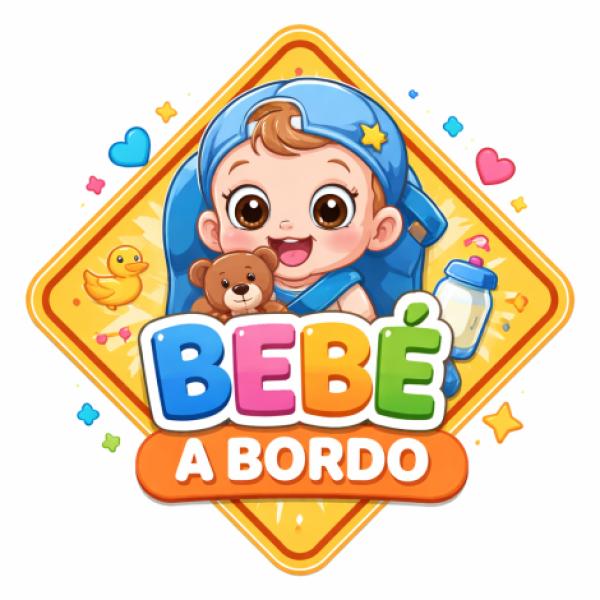 Pegatina "Bebe a bordo" colores