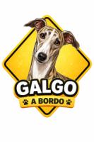 Pegatina "Galgo a bordo"