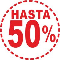 Rótulos rebajas hasta porcentaje circulo