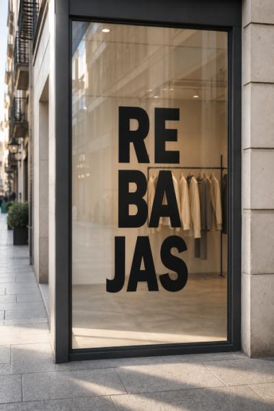 Rótulos rebajas vertical