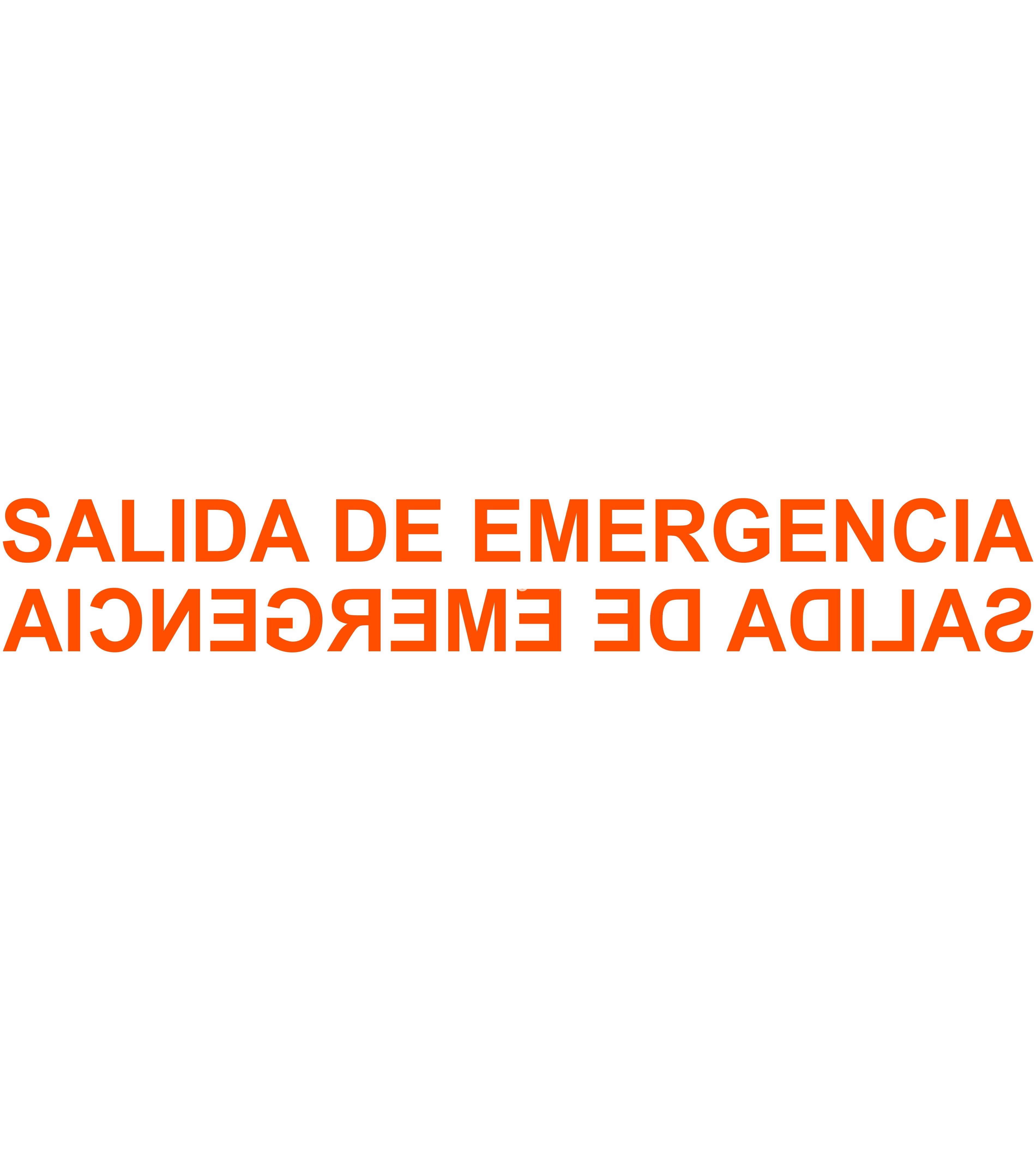 Salida de Emergencia Rojo y Blanco