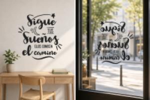 Sigue tus sueños - texto mural
