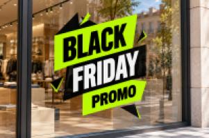 Vinilo Black Friday Promo verde neón