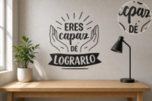 Vinilo Frase "Eres capaz de lograrlo"