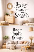 Vinilo Frase "Hoy es un buen día para sonreír"