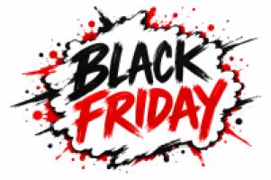 Vinilo Oferta Black Friday con efecto de tinta