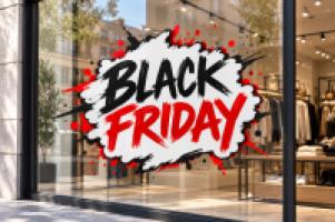 Vinilo Oferta Black Friday con efecto de tinta