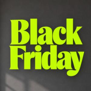 Vinilo Promoción Black Friday verde lima neón
