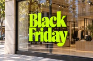 Vinilo Promoción Black Friday verde lima neón