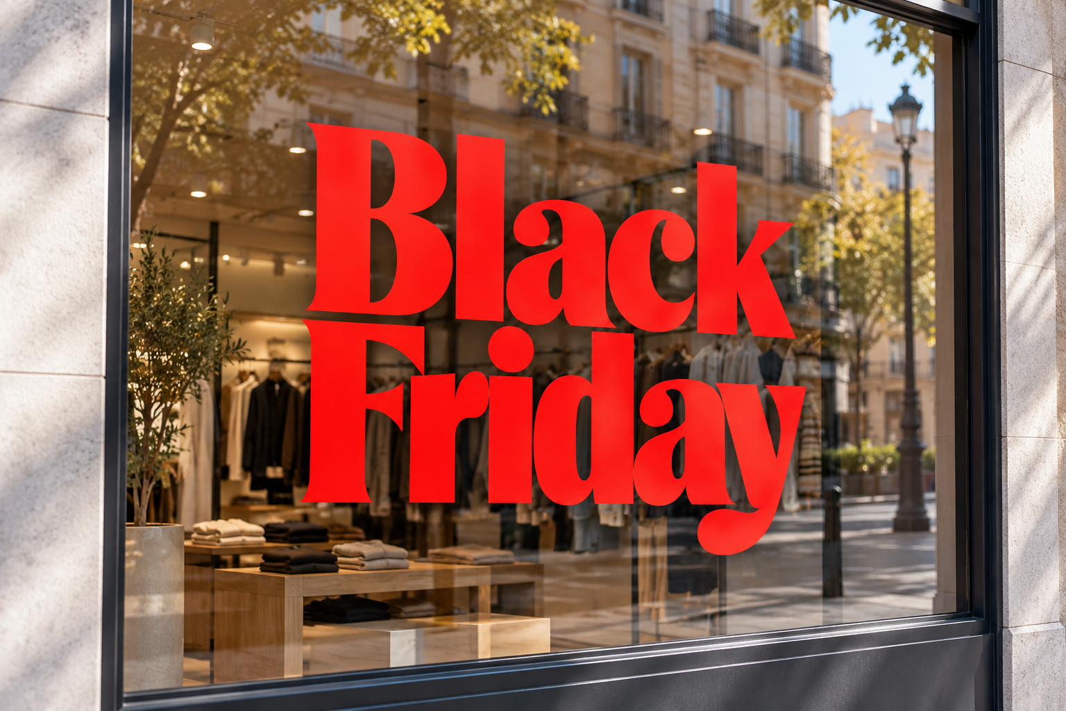 Vinilo tipográfico Black Friday rojo