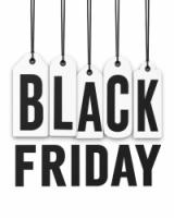 Vinilos colgantes Black Friday minimalistas