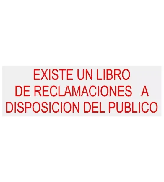 Adhesivo Libro Reclamaciones