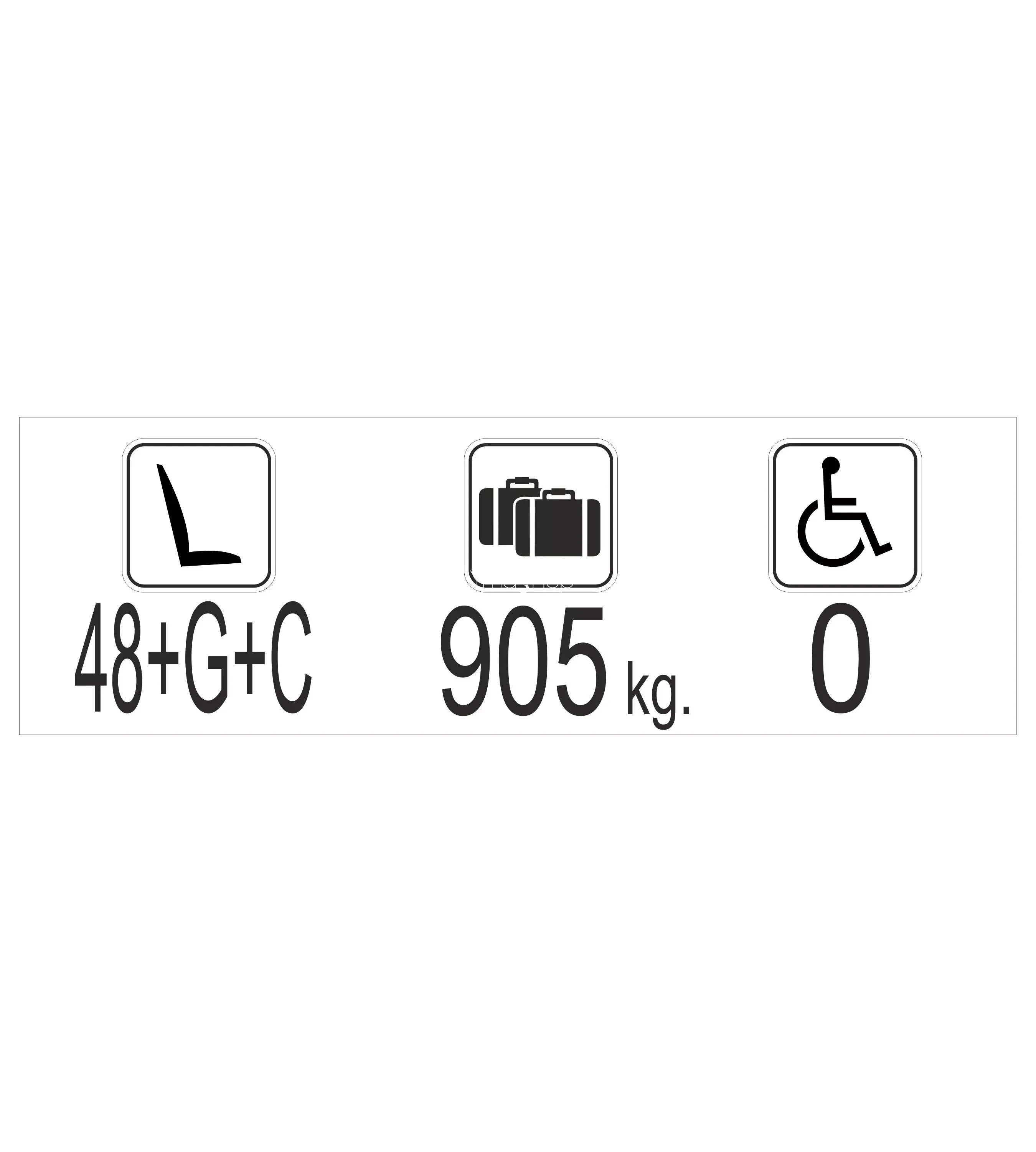 Adhesivos Plazas Autocares Kg