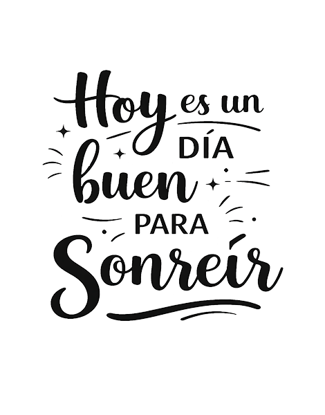 Vinilo Frase "Hoy es un buen día para sonreír"