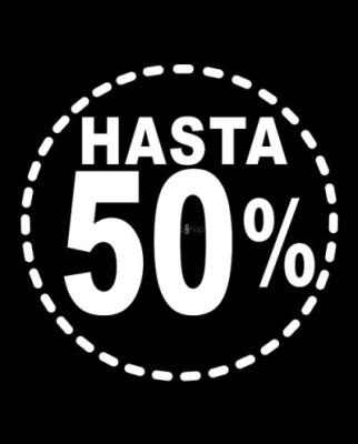 Rótulos rebajas hasta porcentaje circulo