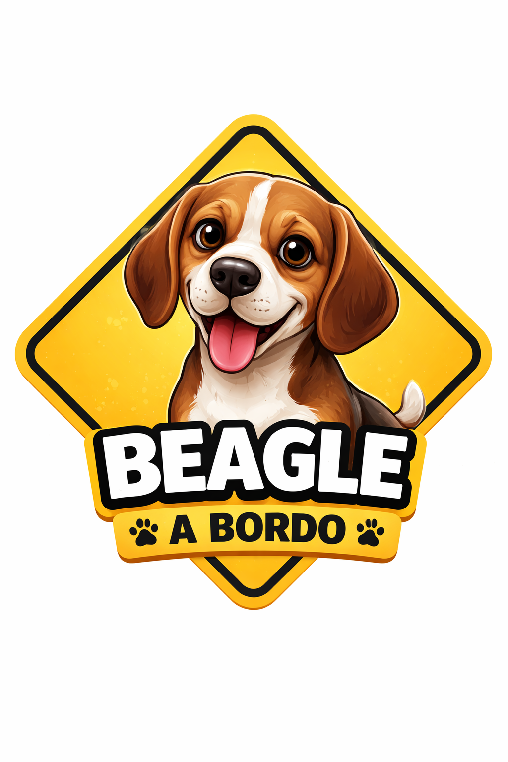 Pegatina "Beagle a bordo"