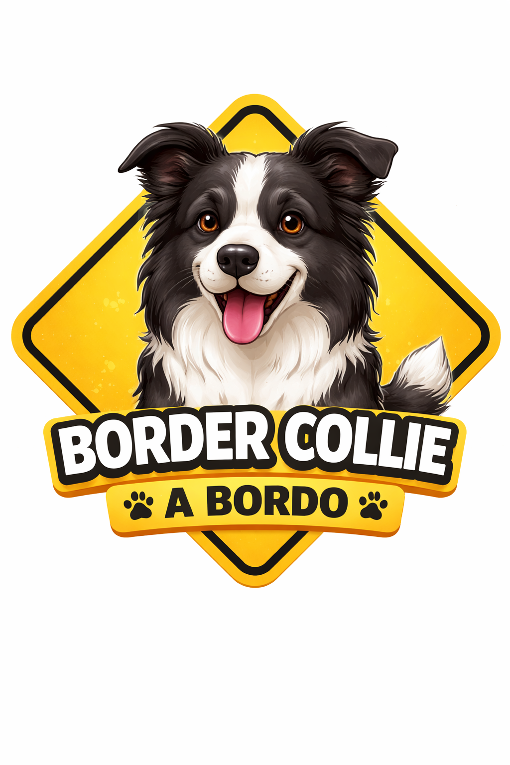 Pegatina "Border Collie a bordo"