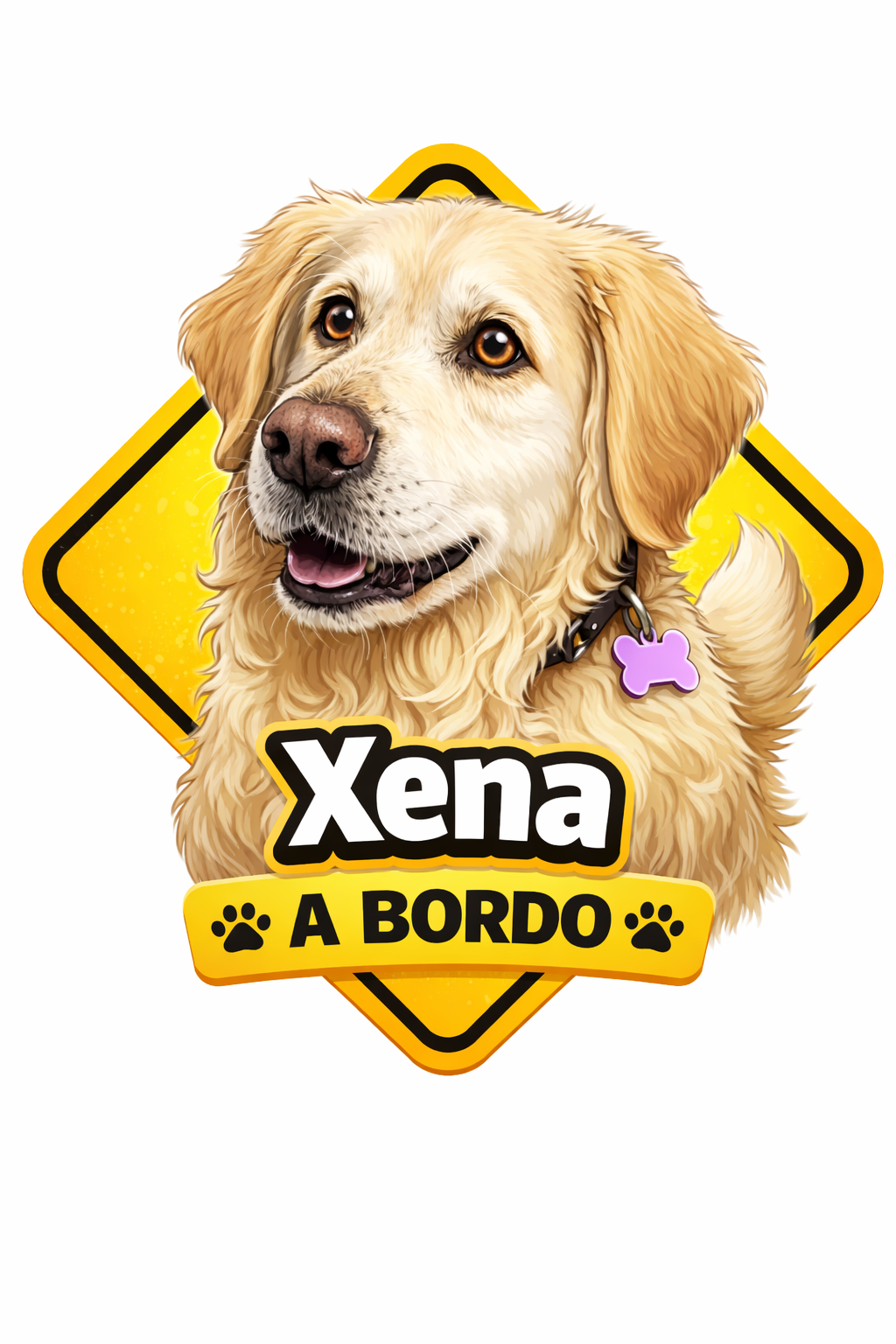 Pegatina "Tu mascota a bordo"