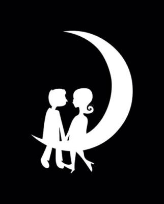 Pareja luna - San Valentín