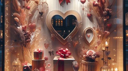Tips elegantes para decorar su escaparate de tienda este San Valentín